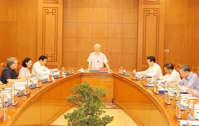 Tổng Bí thư chủ trì họp Thường trực Ban Chỉ đạo T.Ư về phòng, chống tham nhũng Tong Bi thu chu tri hop Thuong truc Ban Chi dao T.U ve phong, chong tham nhung