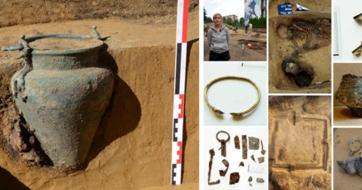 Nhóm chuyên gia đến từ Viện Khảo cổ học thuộc Đại học Jagiellonian và công ty Pryncypat đã thực hiện cuộc khai quật tại một nghĩa trang cổ đại ở thị trấn Kazimierza Wielka, cách Kraków, Ba Lan khoảng 44 km về phía Đông Bắc. Tại đây, họ phát hiện một kho báu giá trị.