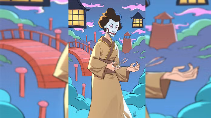 Một vài giai thoại khác kể rằng, Kuchisake-Onna bị chồng ngược đãi hoặc bị kẻ thù hành hạ, tra tấn nên bị rạch miệng đến mang tai và tử vong.