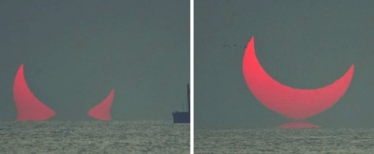 Theo các nhà khoa học, bức ảnh "sừng quỷ" nổi trên biển của nhiếp ảnh gia Elias khiến nhiều người tò mò, cảm thấy thú vị là vì đây là hiện tượng Fata Morgana.
