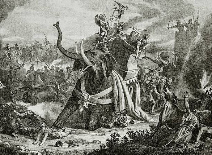 Mặc dù đã nghiên cứu rất kỹ địa hình của dãy Alps nhưng đội quân của tướng Hannibal vẫn gặp một số khó khăn như: nguồn nước khan hiếm, thời tiết xấu khi thỉnh thoảng xảy ra tuyết lở, bão tuyết, nhiều tảng đá to cản đường... Điều kiện hành quân khắc nghiệt khiến một số binh sĩ, voi và ngựa chiến chết trên đường đi.