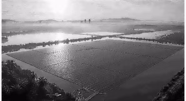 Hiện nay, một trong những trang trại năng lượng mặt trời nổi lớn nhất ở Mỹ là dự án 4,8 MW ở Healdsburg, California do Ciel &amp; Terre xây dựng.