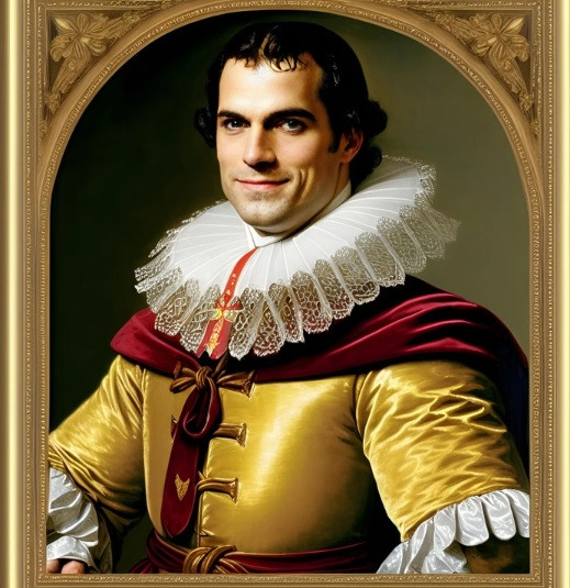 "Siêu nhân" Henry Cavill trong bức tranh do AI "phù phép".