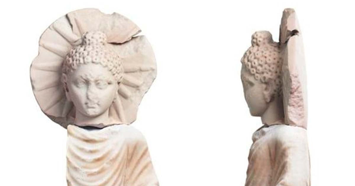 Theo giáo sư lịch sử Steven Sidebotham ở Đại học Delaware, đồng giám đốc dự án Berenike, bức tượng Phật có chiều cao 71 cm, tạc hình Đức Phật đang đứng và cầm vạt áo ở tay trái.