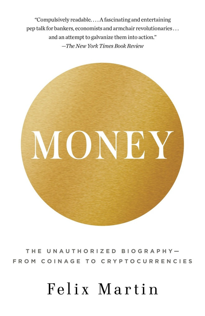 Money: The Unauthorized Biography của Felix Martin. Đây là câu chuyện được kể xuyên suốt lịch sử thay vì theo trình tự thời gian khô khan. Được viết trong thời kỳ thế giới vẫn chịu nhiều hệ lụy của cuộc khủng hoảng tài chính 2007-2008 và cuộc khủng hoảng nợ khu vực đồng euro, ông Martin bắt đầu chỉ ra rằng quan điểm phổ biến về tiền tệ chỉ như một miếng kim loại hoặc đồng xu là sai lầm. Bắt đầu với tiền đá khổng lồ của đảo Yap, ông chứng minh rằng tiền giống như một ngôn ngữ chung của xã hội, một thước đo giá trị phụ thuộc vào thương lượng tập thể. Trong đó, những người có quyền và các chủ ngân hàng thường cố gắng thay đổi các điều khoản của thương lượng này để có lợi cho họ. Ảnh: Amazon.