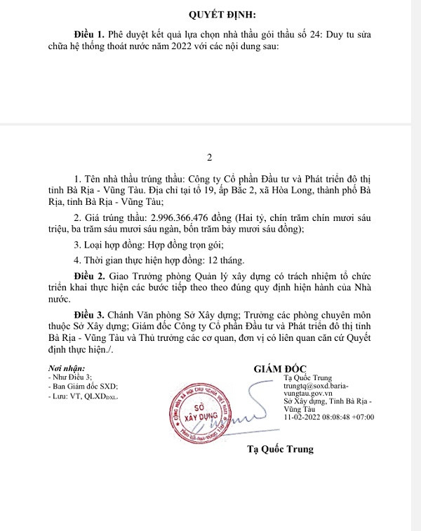 BR-VT: Lộ diện nhà thầu trúng gói sửa chữa hệ thống thoát nước 2025 - Hình 4 BR-VT: Lo dien nha thau trung goi sua chua he thong thoat nuoc 2025-Hinh-4