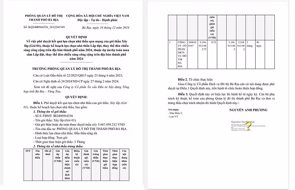 Vi sao goi thau thay the den chieu sang tai TP Ba Ria bi kien nghi?-Hinh-3