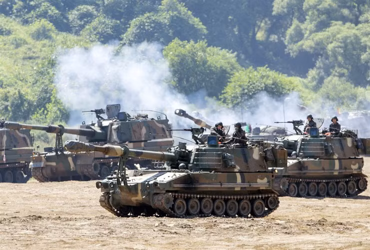 Pháo tự hành K9 Thần Sấm của Hàn Quốc là một trong những khẩu pháo tự hành tốt nhất thế giới.