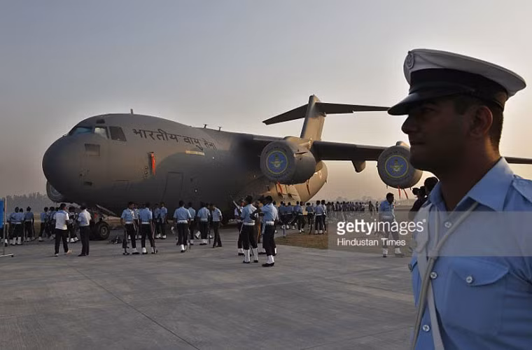 Máy bay vận tải C-17 – vận tải cơ lớn nhất Không quân Ấn Độ.