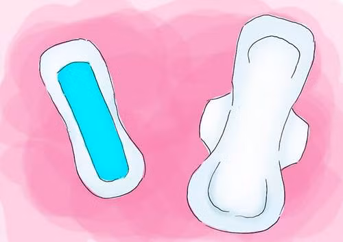 Dùng 2 miếng băng vệ sinh. Bạn có thể dùng kết hợp 2 miếng băng vệ sinh thông thường, giúp chống tràn dịch ở phía sau.