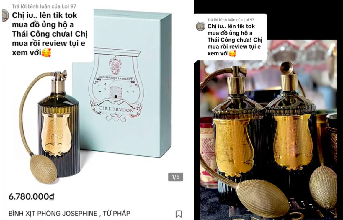 Trước đó, cô đã nhắn tin cho ông xã Quốc Vũ để thông báo các món đồ muốn mua. Ngay sau khi vợ ngỏ lời, doanh nhân ngay lập tức đồng ý và hẹn chuyển khoản thanh toán giúp bà xã.