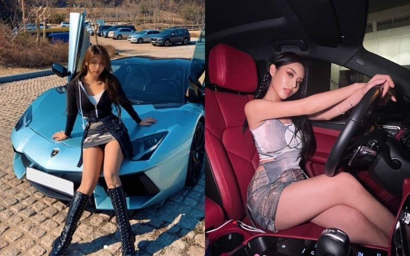 Youna Jung là hot girl có niềm đam mê đua xe, siêu xe nổi tiếng trên MXH.