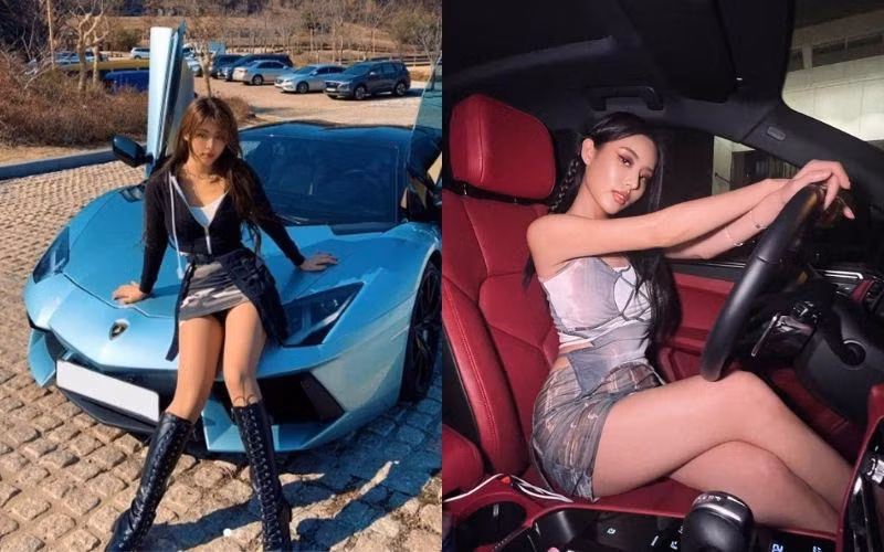 Youna Jung là hot girl có niềm đam mê đua xe, siêu xe nổi tiếng trên MXH.