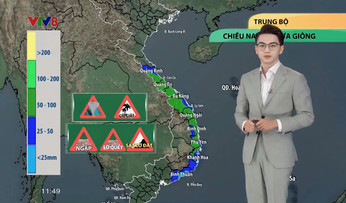 Nam MC gây chú ý khi trở thành gương mặt trẻ tuổi dẫn bản tin dự báo thời tiết trên VTV.