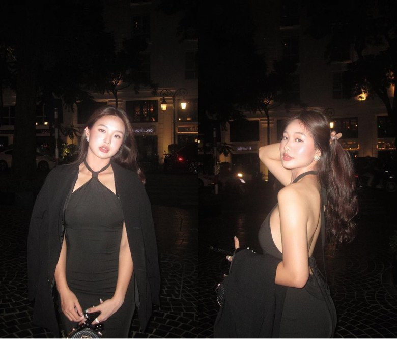 Huệ Anh sở hữu gương mặt tròn giống mẹ với cặp mắt bồ câu, chiếc mũi nhỏ nhắn cùng đôi môi gợi cảm.