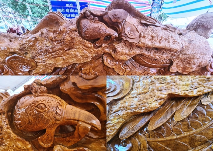 Những tiểu cảnh được trạm trổ đường nét độc đáo, tinh xảo, kỳ công.