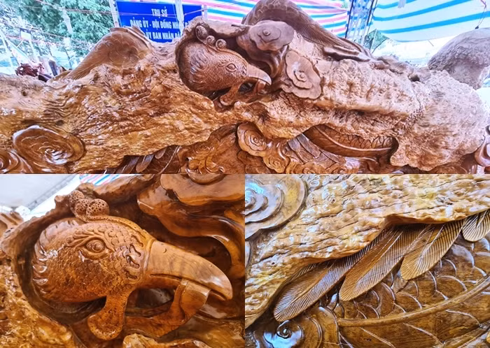 Những tiểu cảnh được trạm trổ đường nét độc đáo, tinh xảo, kỳ công.