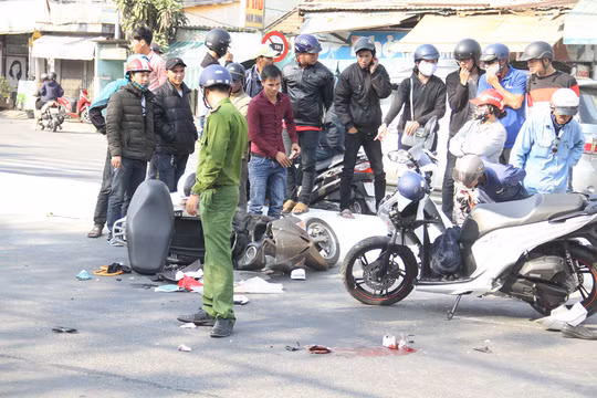 Hiện trường vụ tai nạn.