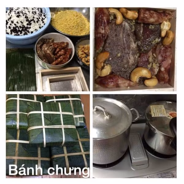 Gói bánh chưng Tết, hồi hộp từng công đoạn.