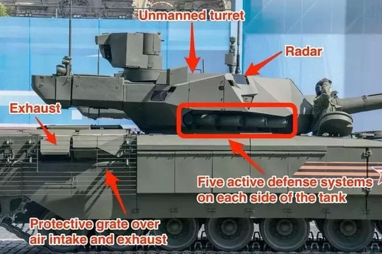 "T-14 Armata thực sự đã được cải tiến đáng kể về vỏ giáp so với xe tăng Nga thuộc các thế hệ trước, bên cạnh đó nó còn được trang bị hệ thống phòng vệ chủ động chống lại tên lửa chống tăng của đối phương".