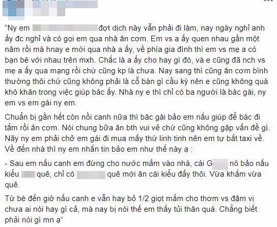 Nau canh theo vi nha minh, co gai bi em chong tuong lai che... kham