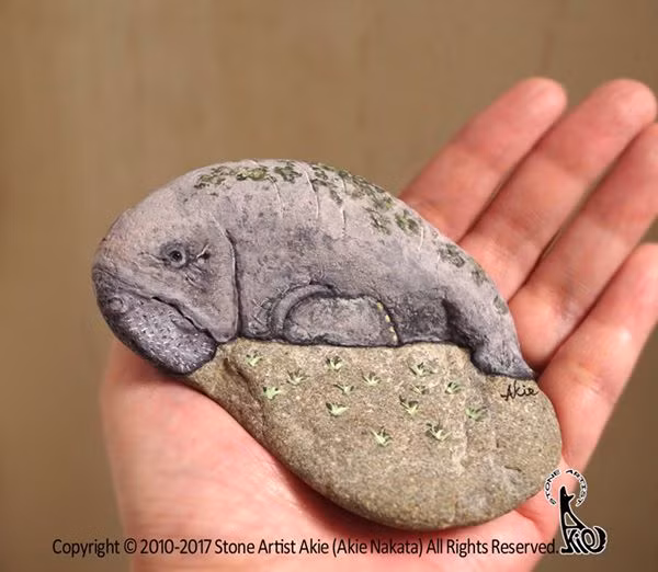 Khi nó nằm trong lòng bàn tay của tôi, tôi cảm thấy lịch sử của Trái Đất mà hòn đá đã "âm thầm" chứng kiến qua hàng thiên niên kỷ, và tôi cảm thấy câu chuyện bên trong nó. Tôi cảm thấy hơi thở của cuộc sống bên trong mỗi hòn đá, vì vậy đôi khi tôi vừa vẽ vừa nói chuyện với hòn đá đang nằm trong tay mình".