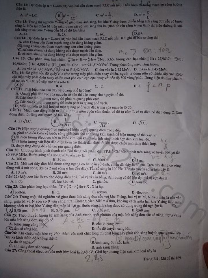 Dap an de thi thu mon Vat Ly ky thi thu THPT quoc gia toan TP HCM-Hinh-2