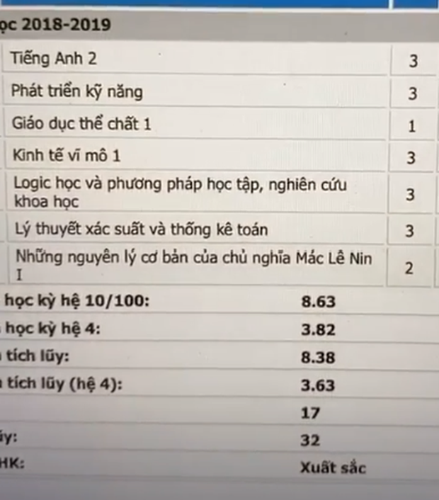 Người hâm mộ thực sự "choáng" khi biết cô từng thi đỗ vào Trường ĐH Ngoại thương , là thành viên của đội tuyển học sinh giỏi tiếng Anh dự thi cấp quốc gia, đạt IELTS 7.5 và là sinh viên xuất sắc suốt nhiều năm liền.