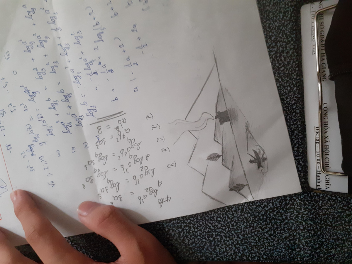 Dù đề khó hay thừa thời gian làm bài, cũng không quên vẽ một vài hình ảnh để tiếp thêm nghị lực và tự tin để cố gắng làm bài thật tốt.