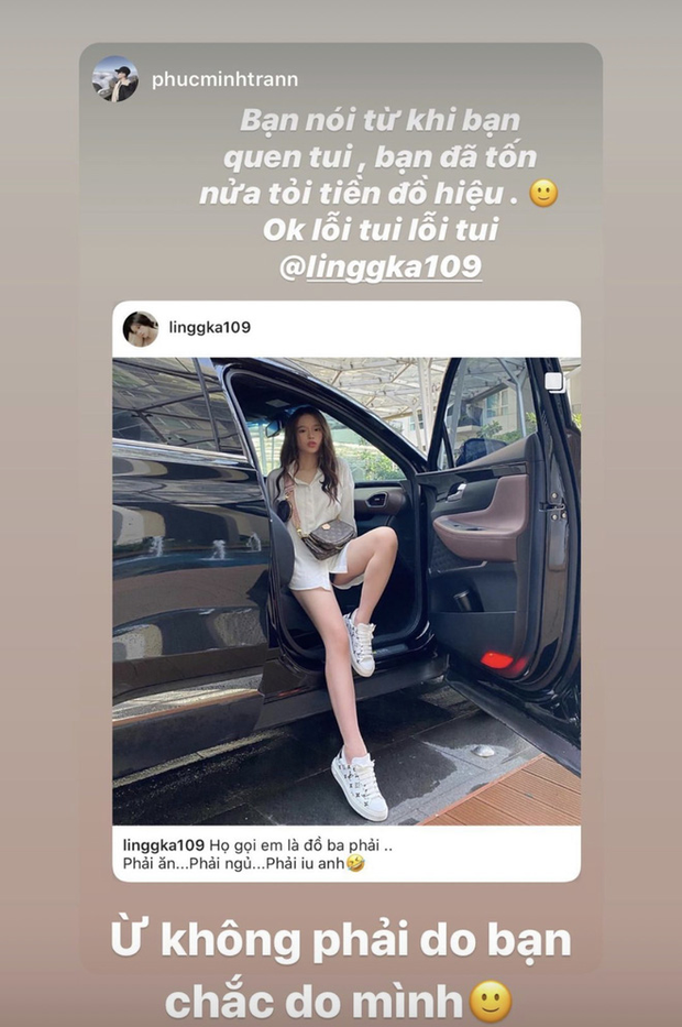 Mới đây, Linh Ka lại một lần nữa khiến dư luận chú ý bởi thông tin mỗi tháng phải chi "nửa tỏi" (tức nửa tỷ đồng) để mua hàng hiệu. Thông tin này được bạn thân của cô đăng tải trên story kèm theo hình ảnh hot girl ngồi trong ô tô và đang mang chiếc túi hiệu Louis Vuitton.