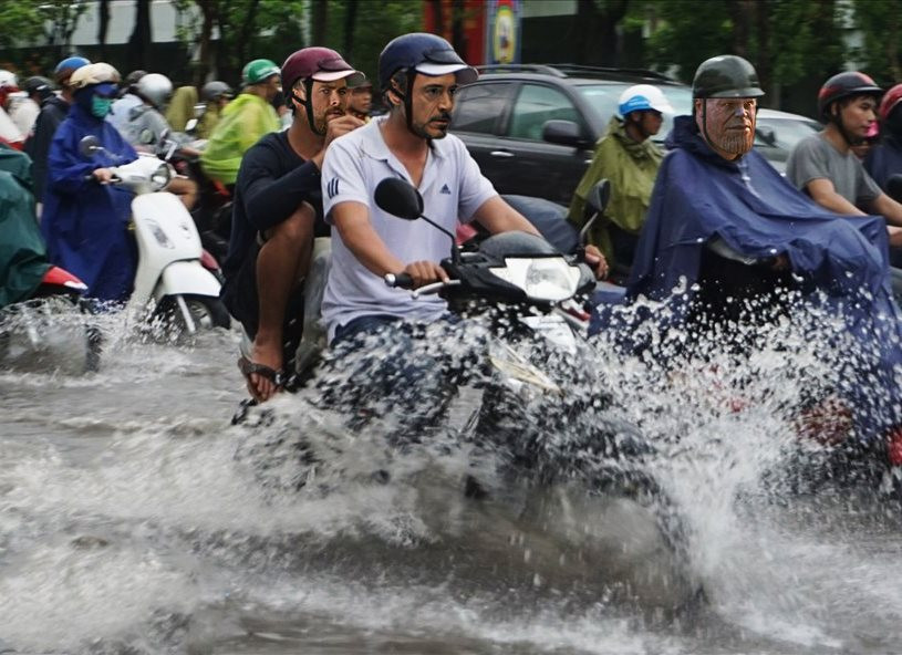 Biệt đội Avengers cũng bất lực trước tình hình mưa lớn ngập nặng ở Sài Gòn.