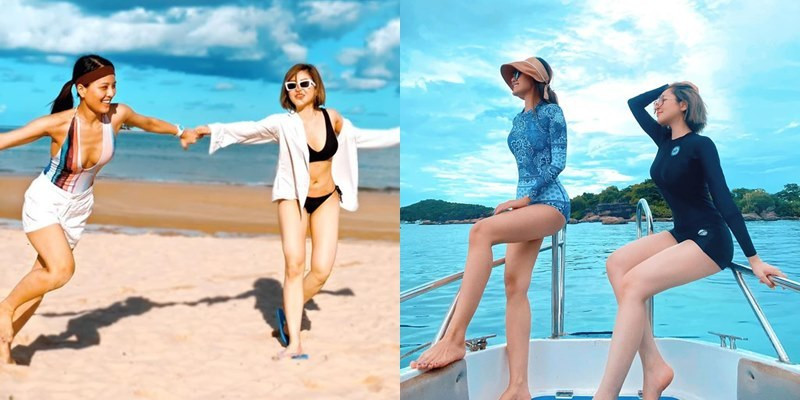 Đáng nói là sự chú ý không chỉ dành riêng cho Trâm Anh mà còn phân tán sang cả chị gái xinh đẹp của cô nữa. Sở hữu thân hình chuẩn mực với làn da nâu khỏe khoắn ngoại hình ưa nhìn không kém em gái, chị của Trâm Anh khiến không ít người phải bất ngờ.