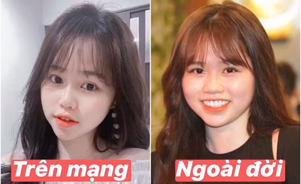 Cụ thể, trong lần xuất hiện công khai đầu tiên bên bạn trai nổi tiếng, Huỳnh Anh đã bị săm soi gương mặt. Lúc đó, cô nàng diện váy đen, tóc uốn xoăn nhẹ nhàng, nụ cười rạng rỡ. Tuy nhiên, nhiều ý kiến cho rằng ảnh tự đăng và ảnh được tag của cô khác nhau cả cây số.