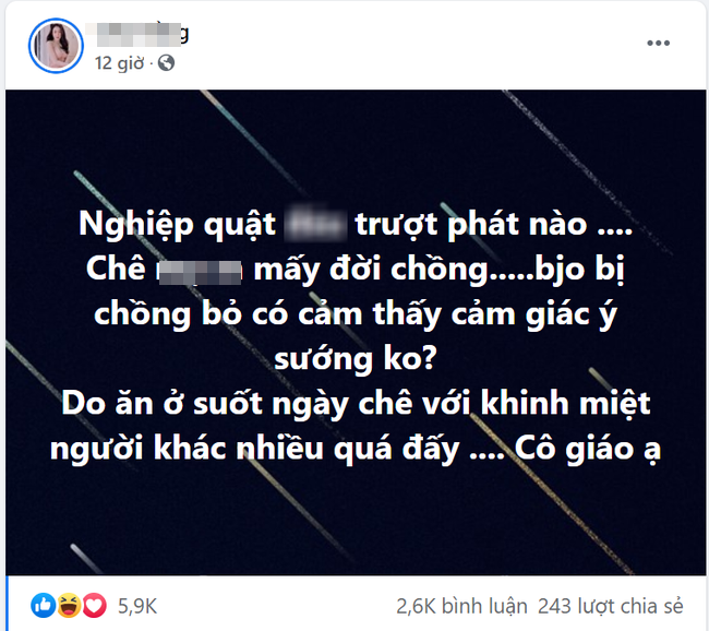 Theo đó, cô gái này có nick name là C.H, cô liên tục đăng tải nhiều dòng trạng thái lên trang cá nhân nhắm đến Âu Hà My.