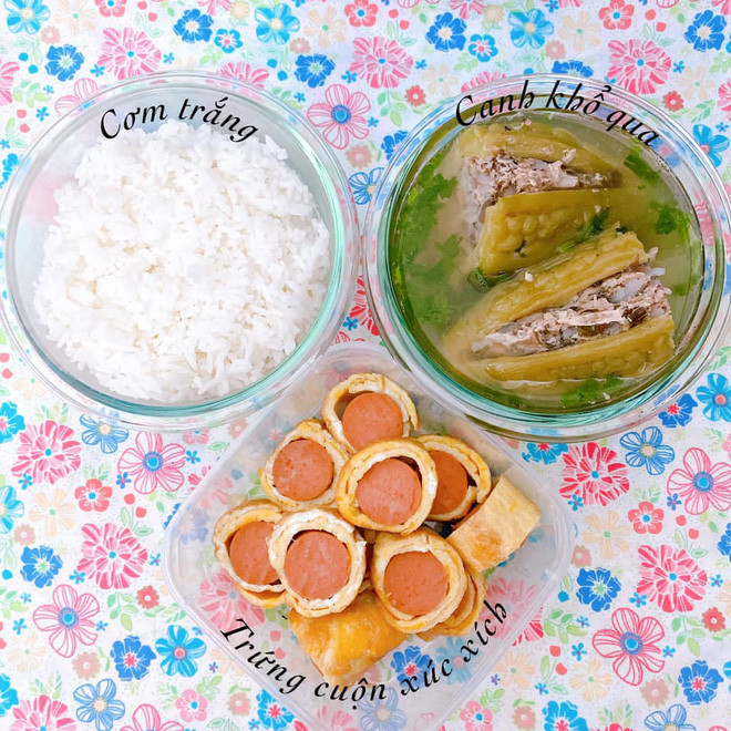 Rất khó để tìm được món ăn trùng lặp trong những bữa trưa của chồng chị Minh Huyền.