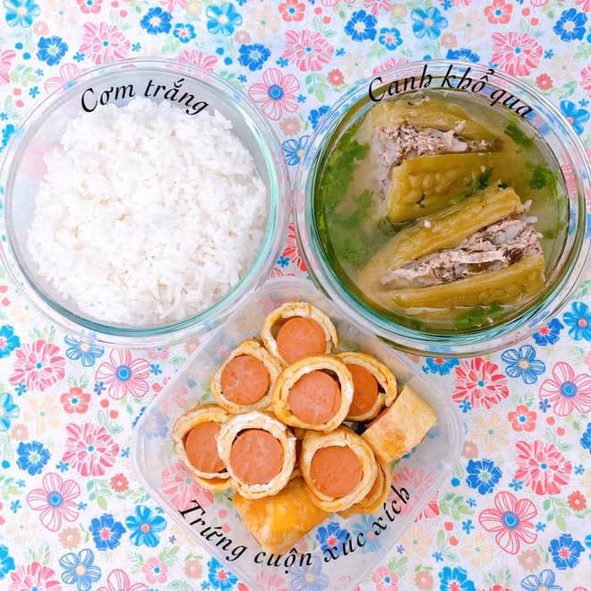 Rất khó để tìm được món ăn trùng lặp trong những bữa trưa của chồng chị Minh Huyền.