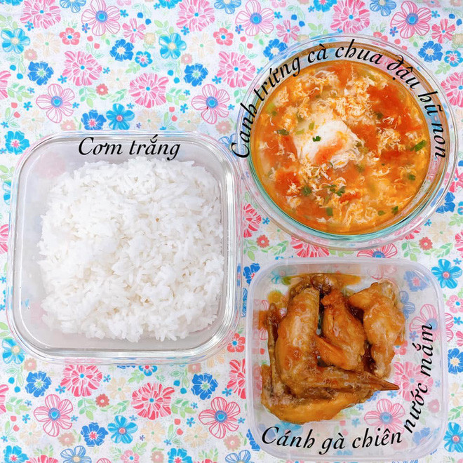 Những bữa trưa đơn giản nhưng ngon mắt của người vợ trẻ.