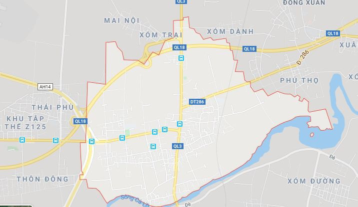 Khu vực đám cưới đốt pháo đỏ đường. Ảnh: Google Maps.