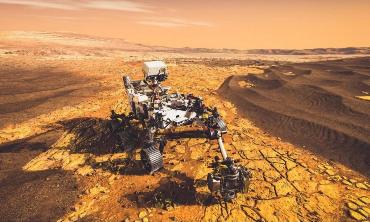 Khi thăm dò, khám phá địa điểm vùng châu thổ sông cổ đại, Robot tự hành Perseverance của Cơ quan hàng không vũ trụ Mỹ NASA đã thu thập được một số mẫu quan trọng nhất trong việc tìm kiếm bằng chứng sự sống trên sao Hỏa. Ảnh: Báo Lao Động. 