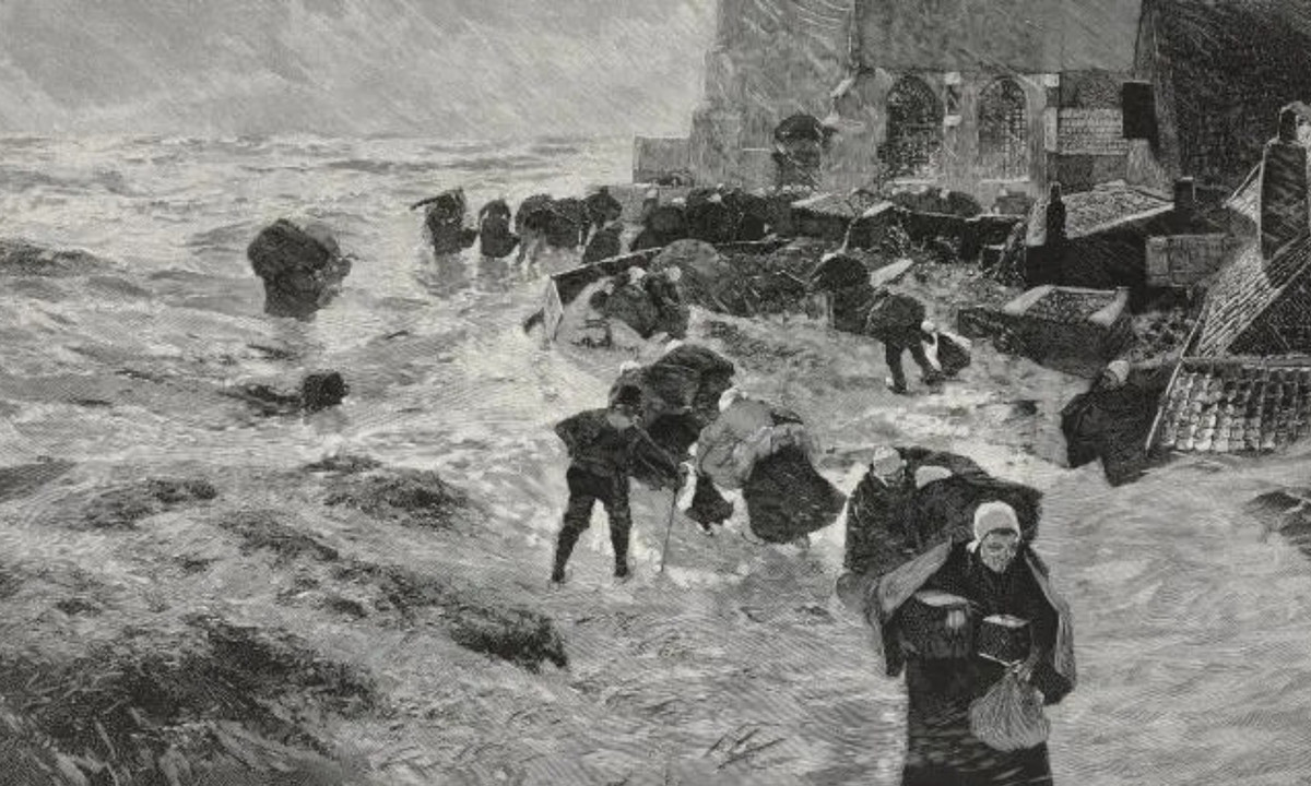 3. Trận lụt Grote Mandrenke (Great Drowning of Men): trận lụt Grote Mandrenke là kết quả của một cơn bão dữ ở Biển Bắc quét qua các khu vực ở châu Âu vào tháng 1/1362. Bất cứ nơi nào cũng có từ 25.000-100.000 người đuối nước. (Nguồn: tinmoi.vn)