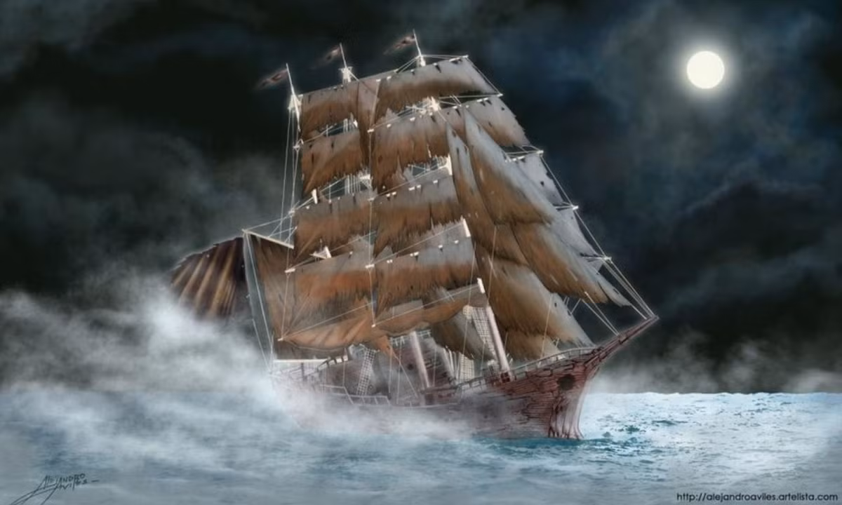 1. Tàu ma Caleuche: con tàu đáng sợ này được người dân Chile truyền miệng nhau, rằng đó "là một lượng lớn tàu ma đi quanh đảo Chiloé… với âm thanh của một bữa tiệc trên tàu, song chỉ cần có người thường lại gần là chúng biến mất." (Nguồn: Zing News)