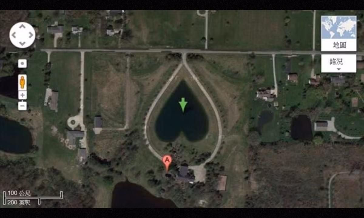 6. Hồ hình trái tim ở Ohio (tọa độ: 41,303921, -81,901693). Nguồn: DKN/Epochtimes)