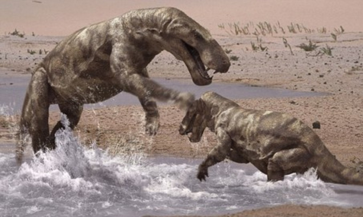 6. Quái vật Gorgonopsid: có ngoại hình như một quái vật đáng sợ, sống trong giai đoạn kỷ Permi muộn. Ngoài thân hình khổng lồ, hàm của khủng long Gorgonopsid có rất nhiều răng to lớn, sắc nhọn. (Nguồn: Tiền Phong)