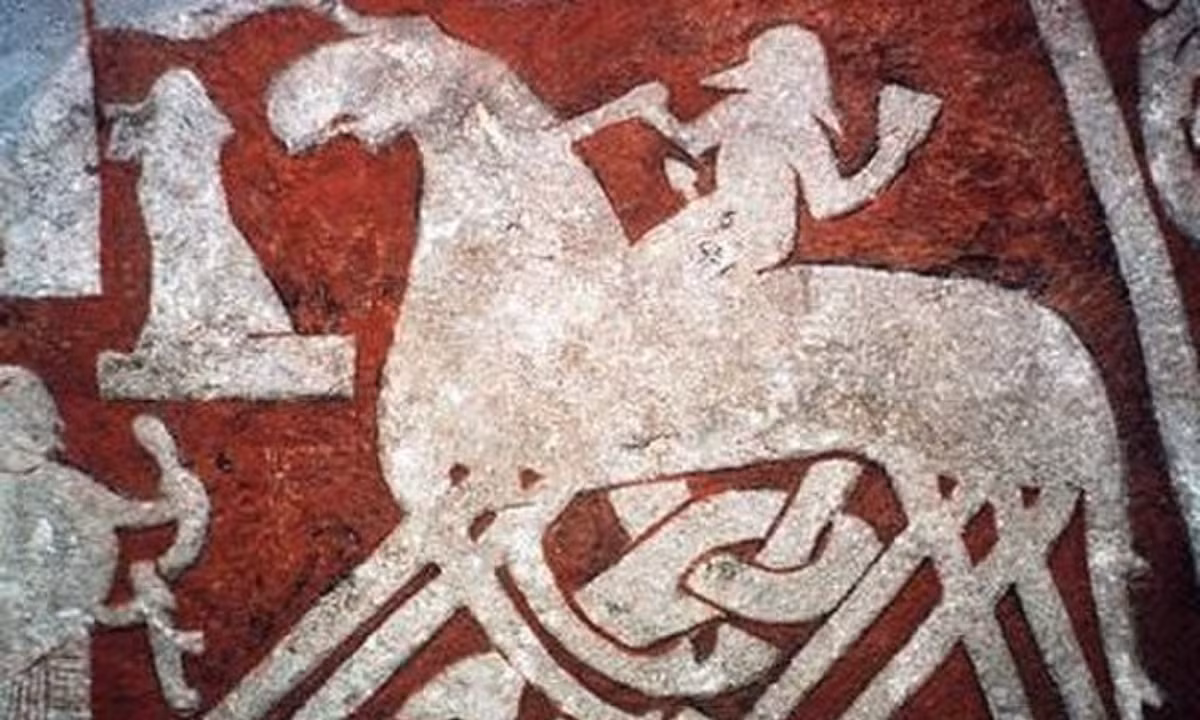 2. Ngựa Sleipnir trong thần thoại Bắc Âu: loài vật này được mô tả là có 8 chân và sở hữu sức mạnh vô địch, không thứ gì có thể khiến nó chạy chậm lại. (Nguồn: hmn.wiki)