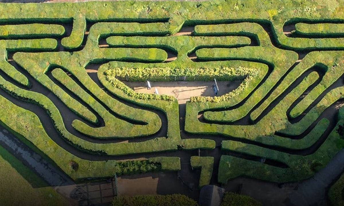 1. Mê cung lớn nhất thế giới - Mê cung Hampton Court Palace (Anh): đường vào mê cung chỗ cong chỗ khuất, nhiều chỗ tưởng chừng là ngõ cụt. Nhiều bậc cha mẹ đã cho con đến đây để rèn luyện năng lực xác định phương hướng. (Nguồn: Secret London) 
