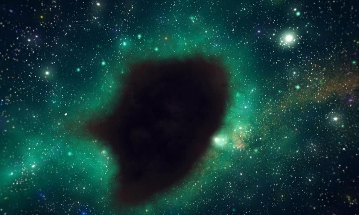 The Giant Void không phải là khoảng trống duy nhất trong vũ trụ mà nó là khoảng trống lớn nhất, chiều rộng của nó ước lượng vào khoảng 1,3 tỉ năm ánh sáng. (Nguồn: Youtube)