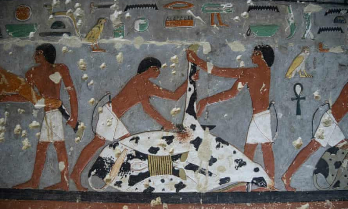 4. Quấn xác và cho vào quan tài: trong giai đoạn tiếp theo, người Ai Cập cổ đại sẽ bọc xác ướp bằng vải lanh và đặt trong quan tài. Ngoài ra, người ta còn đặt các loại bùa khác nhau giữa các lớp bọc của xác ướp với niềm tin rằng chúng sẽ bảo vệ người đã mất.