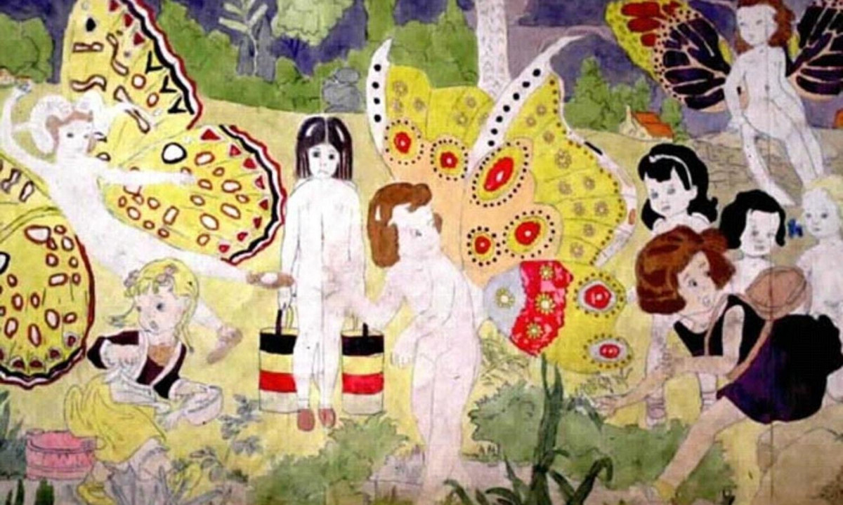 Khi ông qua đời vào năm 1973, chủ nhà của Darger đã phát hiện ra một bản thảo dài 15.000 trang có nhan đề Câu chuyện về những cô gái Vivian trong cái được gọi là Cõi vô định, của cơn bão chiến tranh Glandeco-Angelinian, gây ra bởi cuộc nổi loạn nô lệ trẻ em. (Nguồn: cuny.edu) 