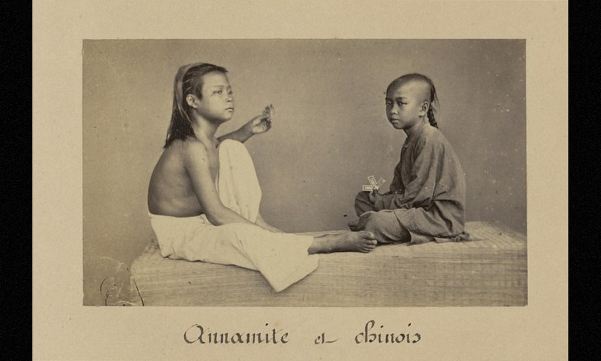 Hai trẻ em người Hoa ở Chợ Lớn. (Nguồn: Émile Gsell)