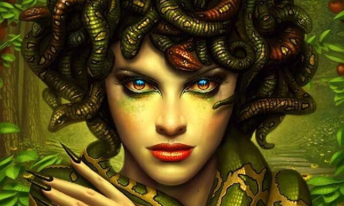 4. Gia tộc Gorgon: có 3 chị em đầu rắn là Stheno, Euryale và Medusa. Truyền thuyết kể rằng, bất kể ai nhìn vào mắt của Gorgon đều bị hóa đá. (Nguồn: ANB Việt Nam)